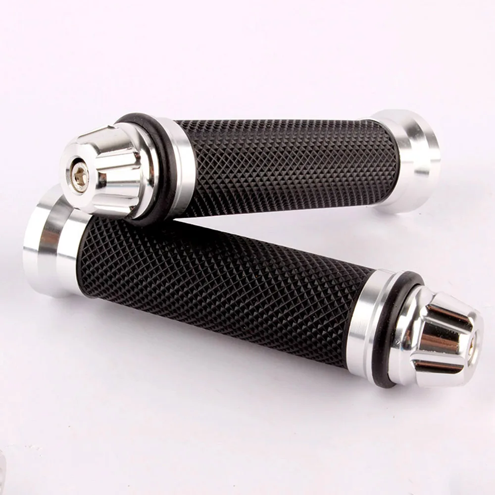 Universal Rubber Porous Carved Motorcycle Handlebar Grips Motorbike Handle Hand Bar for Honda Suzuki Kawasaki Yamaha 5 Color