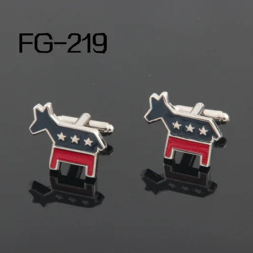 Fashion Cufflinks FREE SHIPPING:High Quality Cufflinks For Men  FIGURE  2015Cuff Links Democratic Party D.N.C Wholesales