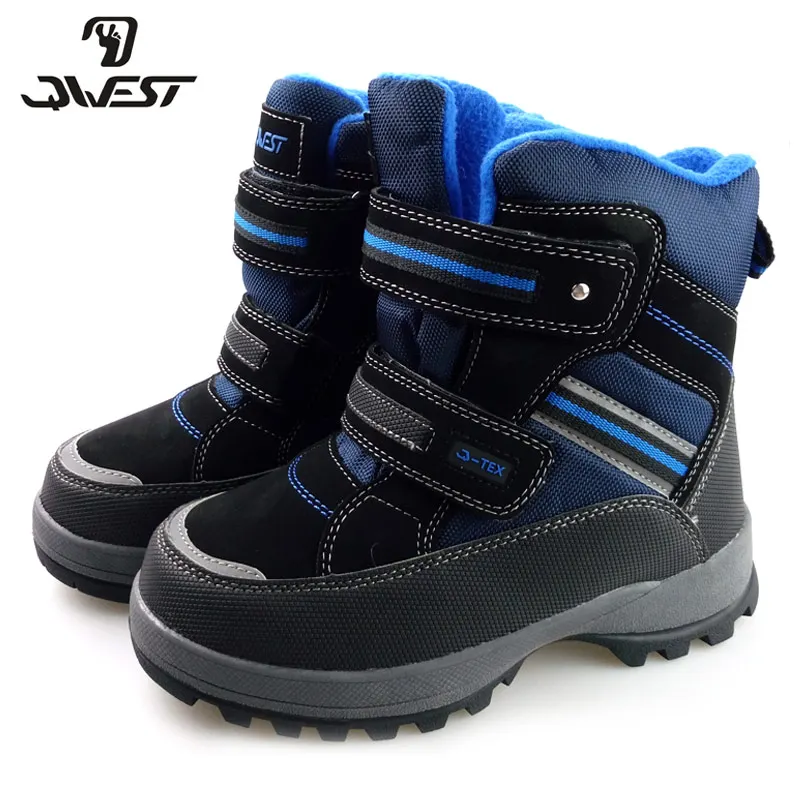 QWEST-Botas de nieve antideslizantes para niño, botines de lana para mantener el calor, impermeables, de alta calidad, talla 35-40, envío gratis,