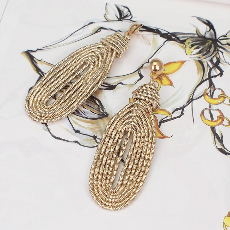 MANILAI Trendy Charm Simplify Alloy Dangle Earings Fashion Metal Statement Earrings Woman Wholesale Jewelry Gift