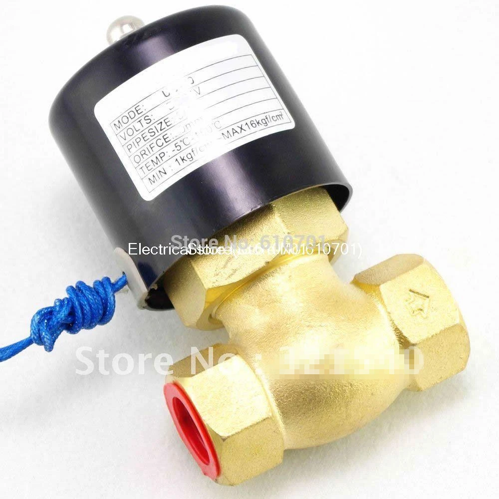 

1"BSPT 2Position 2Way NC Hi-Temp Brass Steam Solenoid Valve DC 12V/24V AC 24V/110V/220V PTFE Pilot Piston US-25 2L-25