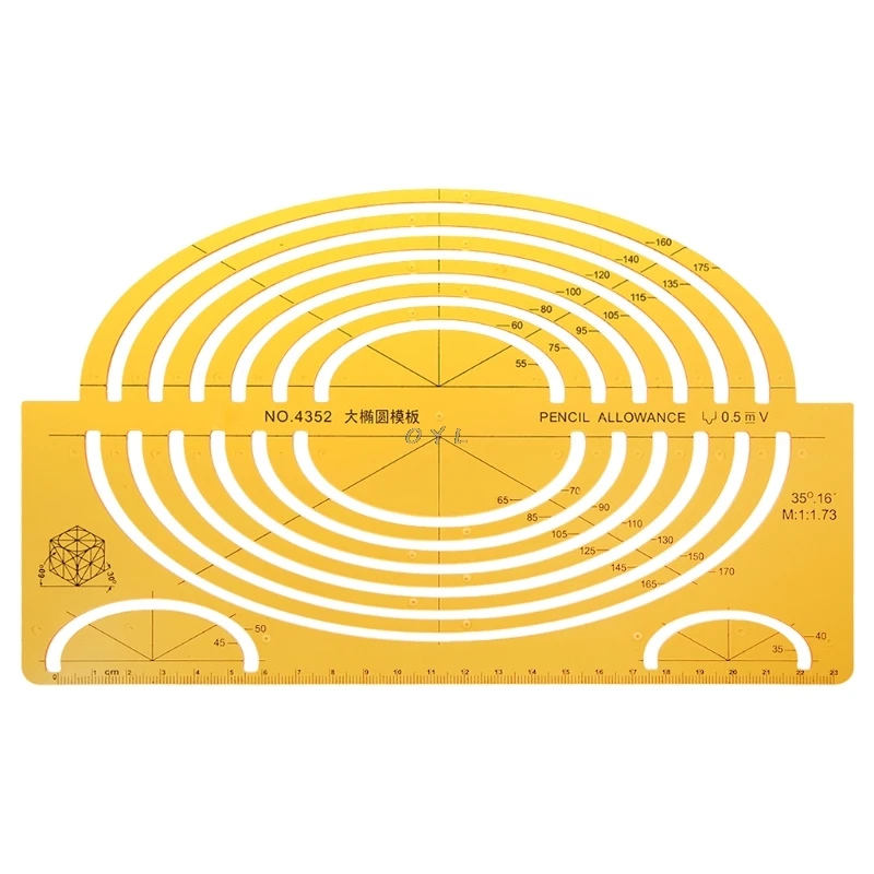 K Resin Flow Chart Symbol Drafting Template Ruler Stencil Measuring Tool Student