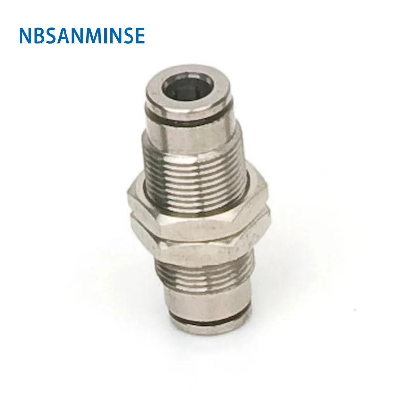 

NBSANMINSE 10Pcs/lot MPM 04 06 08 10 12 0-1.0 MPa All Brass Pneumatic Fitting Air Tube Bulkhead Union Fitting Push In Fitting