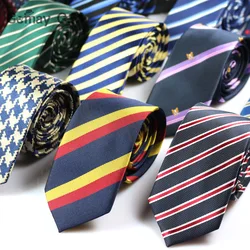 New Suit Tie For Men Classic Men's Striped Necktie Formal Business Bowknots Ties Male Polyester Skinny Slim Ties Cravat