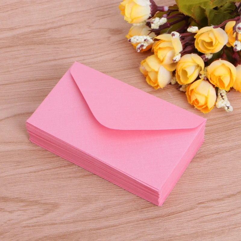 50Pcs Colorful Retro Blank Mini Paper Envelopes Wedding Party Invitation Greeting Cards Gift Envelope