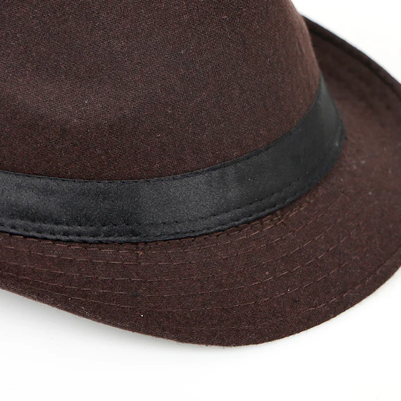 2024 Spring Wool Fedora Jazz Hat Men Chapeu Panama Masculino Sombrero Mujer Women Felt Hats Man Bowler Vintage Black Retro Cap