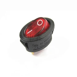 Oval Switch 5 Pc  On / Off red Rocker Switch 3 Plugs Switch 6A 250V 10A 125V AC Electrical Accessories