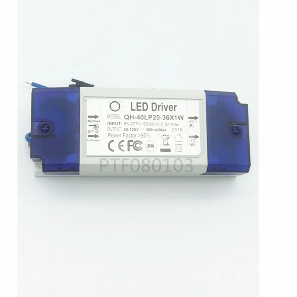 Pilote LED haute puissance 20W 30W 40W 20-36x1W 350mA DC60-120V, alimentation pour projecteur, 1 pièce