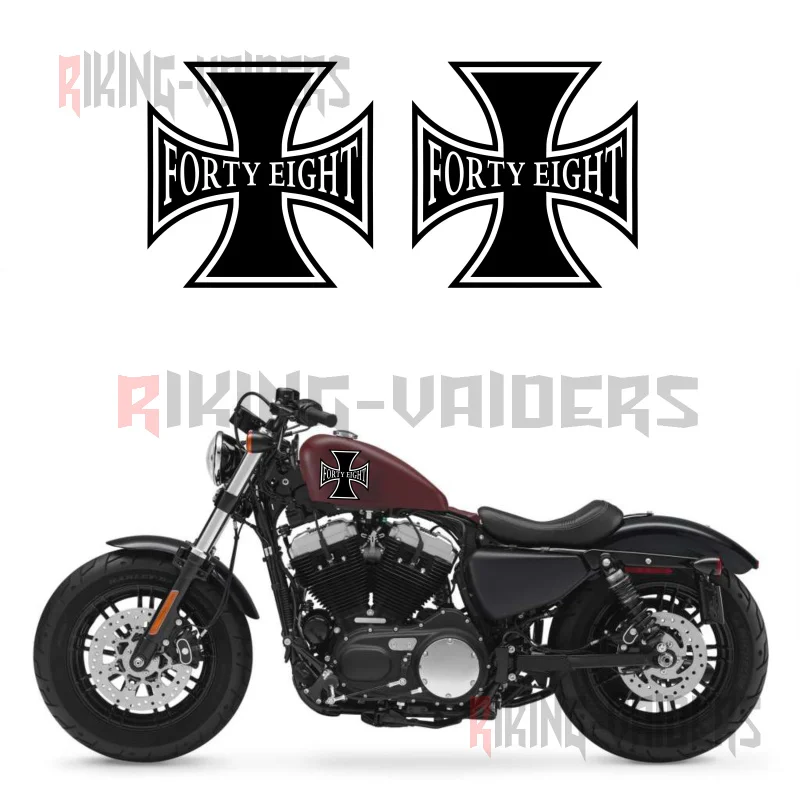 

Custom Cross Decals Fuel Tank Stickers Fender Sticker For Harley Sportster XL1200X Forty Eight