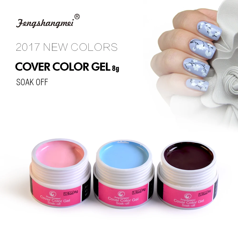 fengshangmei 8ml Solid Painting Gel Nail Art Design Gel Nail Polish Drawing UV Gel Manicure DIY Pure Color Gel Paint