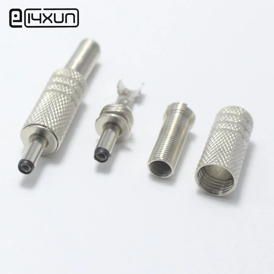 2pcs 3.5*1.35mm DC Power Plug 3.5mm * 1.35mm Metal Male Plug Connector Audio Adapter for OD5mm Cable