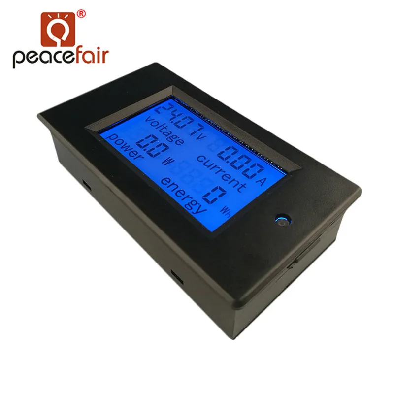 Peacefair PZEM-031 Digital Wattmeter Voltmeter Ammeter DC 6.5-100V 4in1 LCD Voltage Current Power Energy Consumption Meter