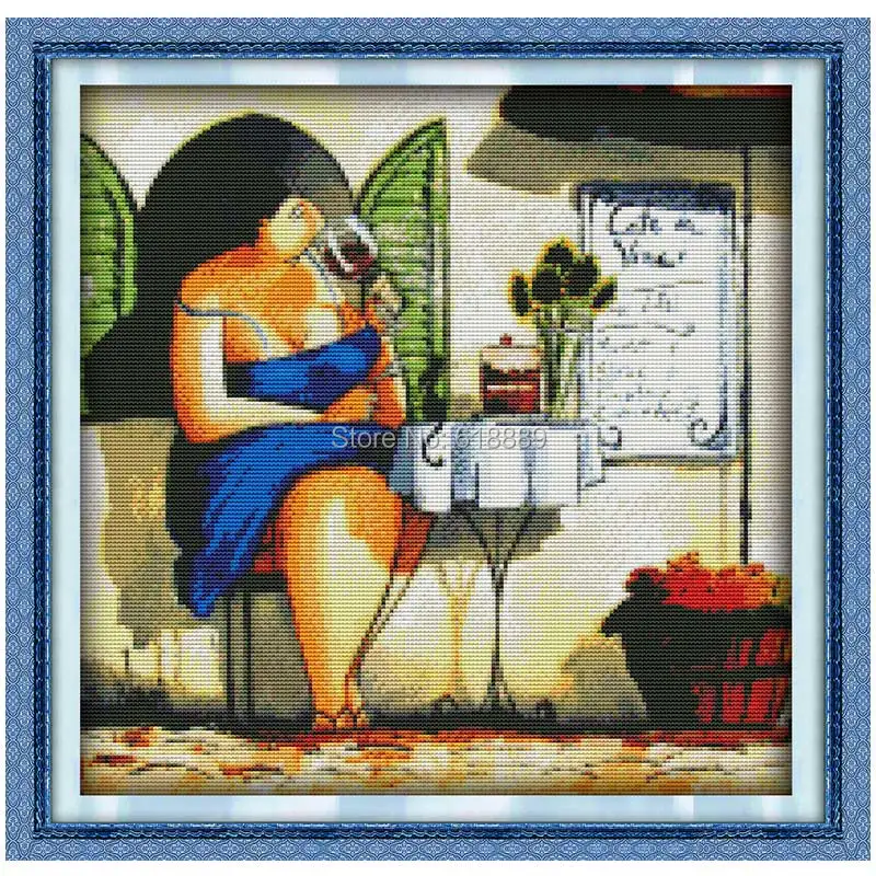Taste Life Patterns Counted Cross Stitch Set DIY 11CT 14CT 16CT Stamped DMC Cross-stitch Kit Embroidery Needlework Home Decor