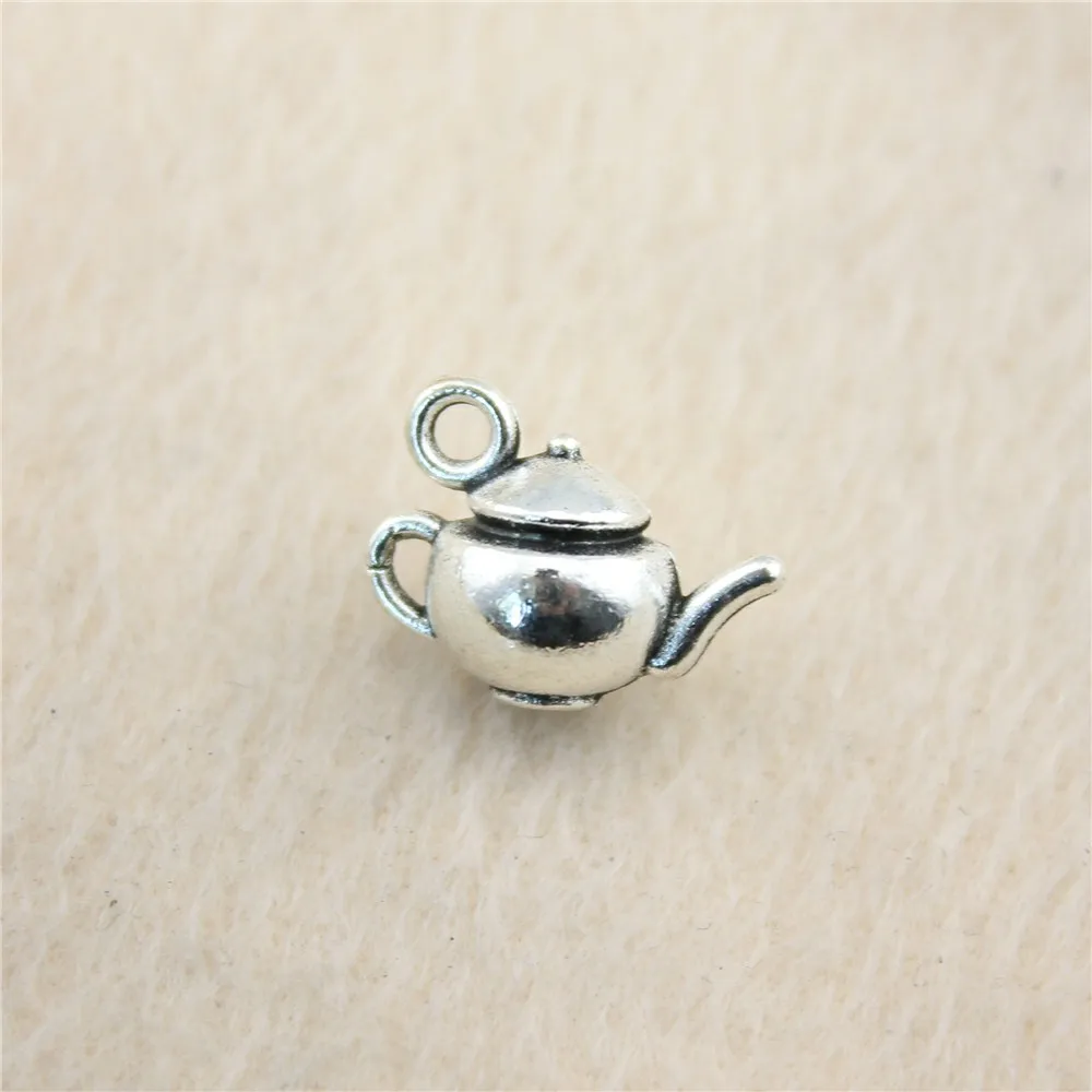 

24pcs/lot 18*13*10mm ancient silver Teapot charm Pendants DIY jewelry for bracelet necklace earring