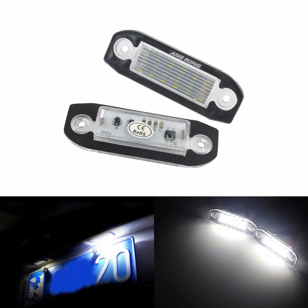 ANGRONG-luz LED de matrícula sin Error, para Volvo V70 MK III XC70 MK II 2007+ S60 MK II V60 2010+