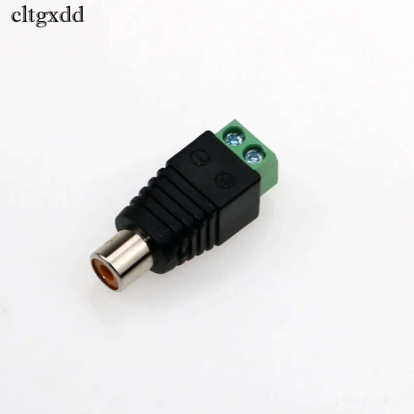 cltgxdd CCTV RCA FEMALE PLUG JACK connector to screw terminal block adapter solderless type for audio Speaker video cable wire
