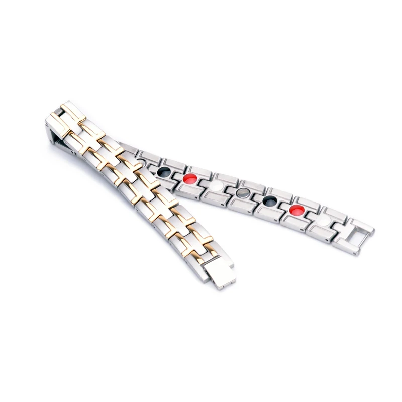 Couple Bracelets Magnetic Bracelet Men Jewelry Stainless Steel Charm Bracelet Women 4 in1 Magnet Health Bracelets Jewely
