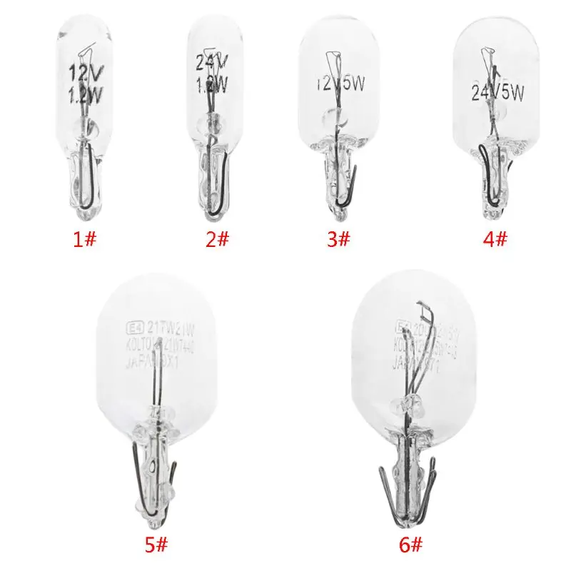 

2/10Pcs T10/T20 W5W White Color 5W 194 Halogen Bulb Side Wedges Car Light Source Instrument Lamp dropshipping