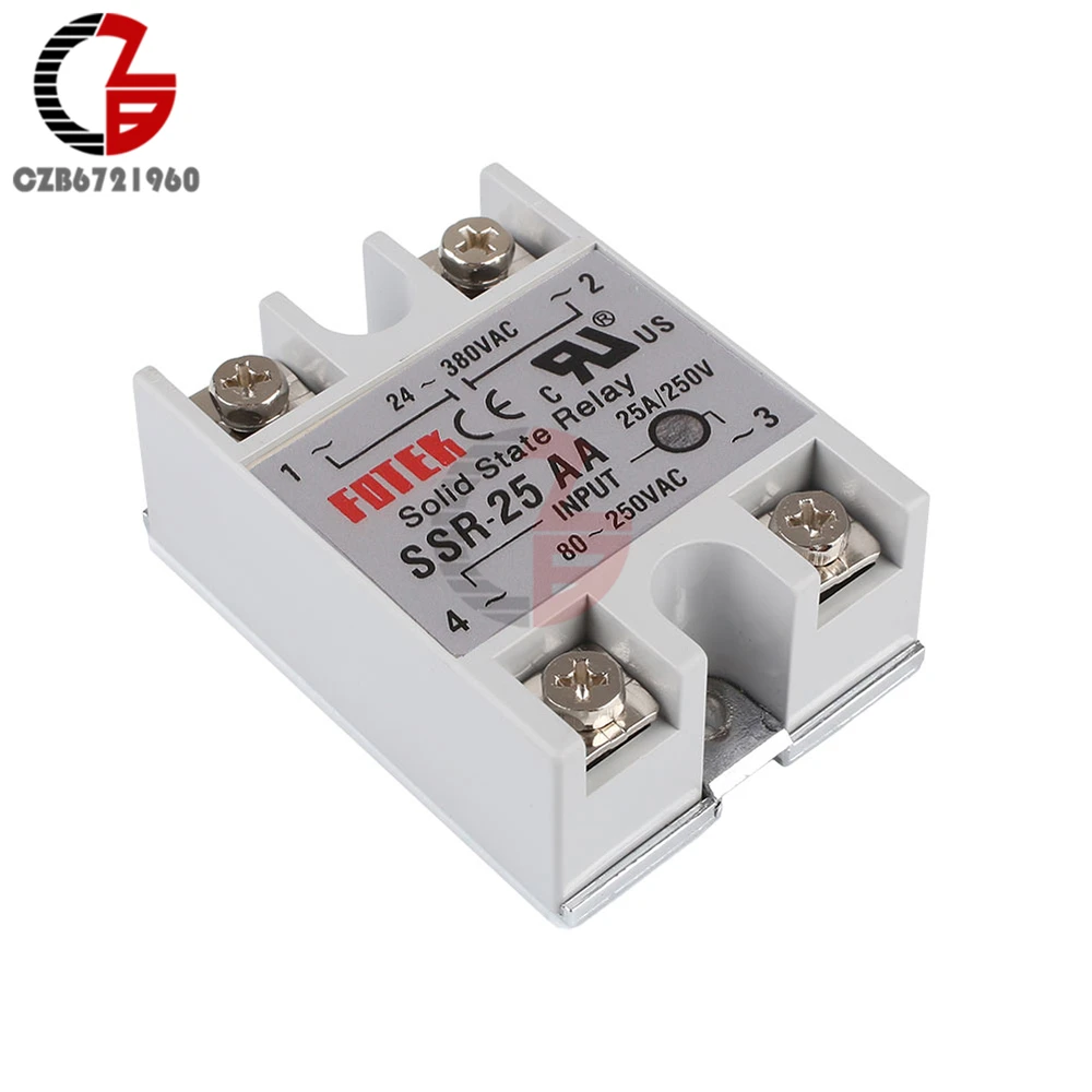 Solid State Relay SSR-40AA  SSR-60AA SSR-75AA SSR-100AA AC 24V-380V 80-250V SSR 40AA 60AA 75AA 100AA 40A 60A 75A 100A Relay