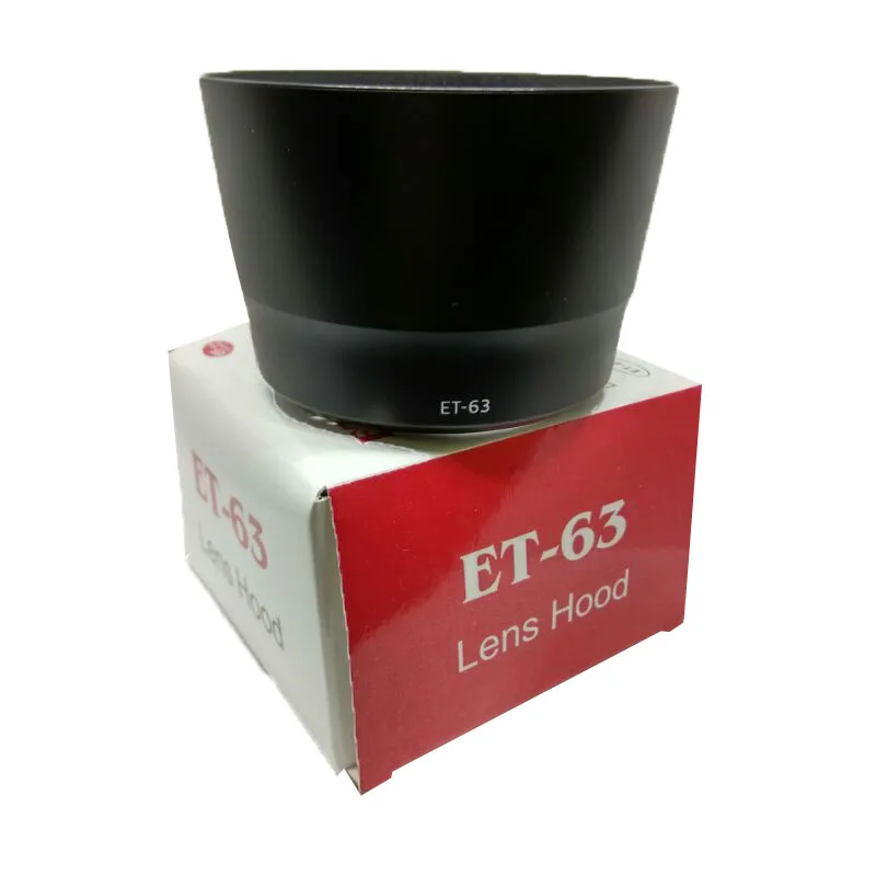 10pcs/lot ET-63 ET63 Camera Bayonet Lens Hood for Canon EF-S 55-250mm f/4-5.6 IS STM 58mm Lens with package box