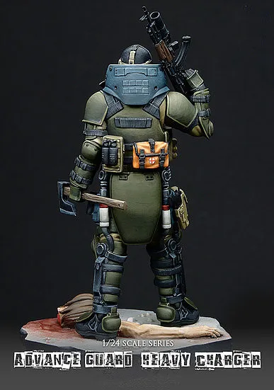 1/24 نموذج لجسم ارتفع مجموعات الحرس مسبقا مع قاعدة شاحن الثقيلة غير مصبوغ S66