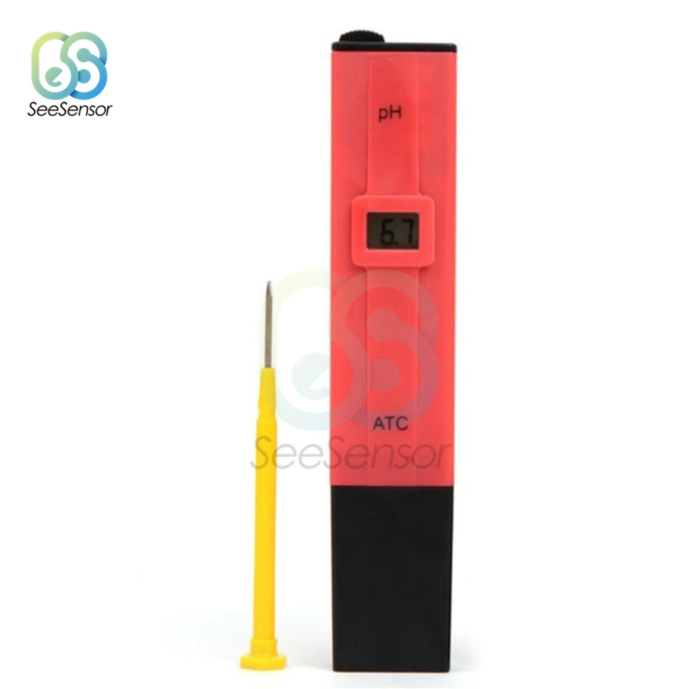 PH 0.1-14.00 penna Tester digitale portatile PH Meter per acquario piscina qualità dell'acqua Lab PH Monitor con ATC
