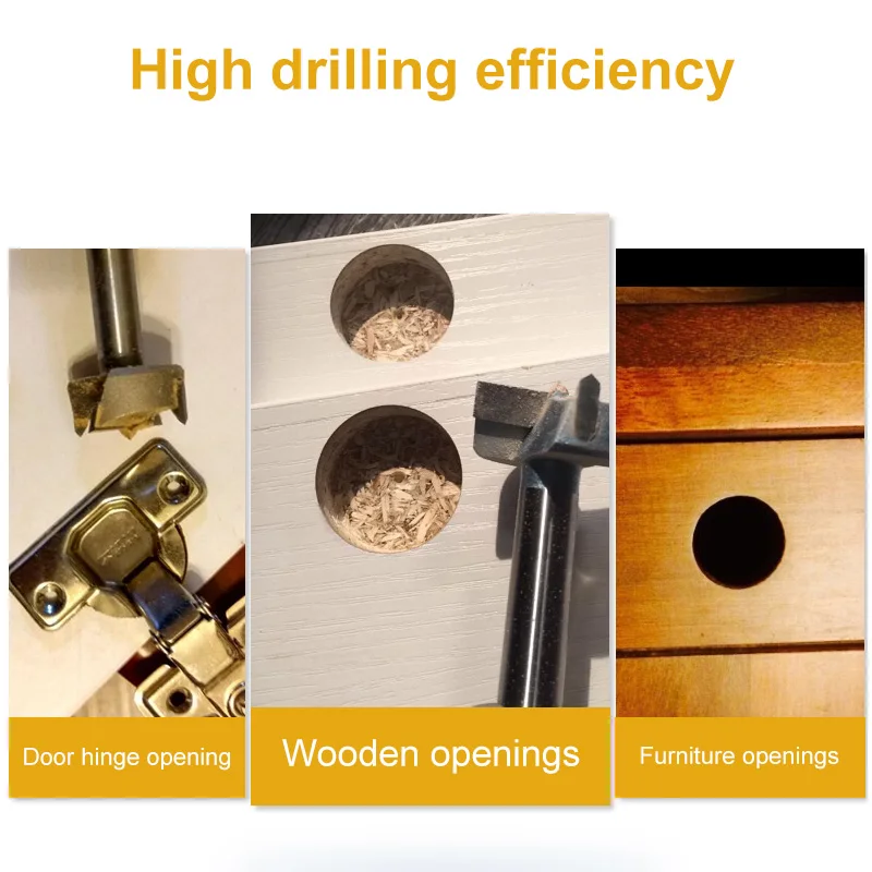 HOEN 1pc 50mm Forstner Wood Drill Bit Centering Hole Saw Wood Cutter Woodworking Tools HSS Carbide Rotary Hand Tools