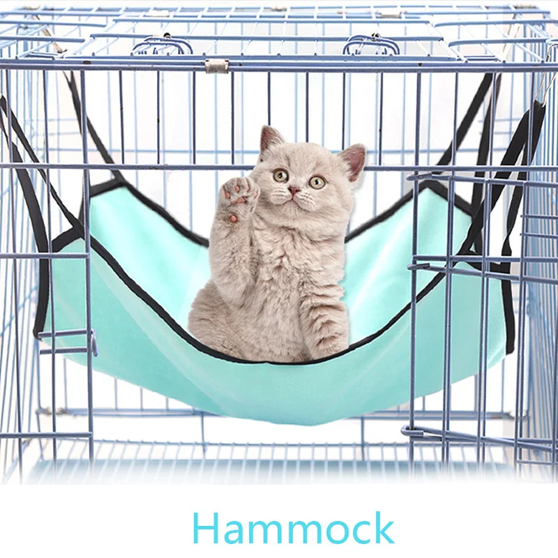 Pet Cat Hammock Large Solid Color Double-sided Coral Velvet Hammock Can Be Hung on Animal Cage