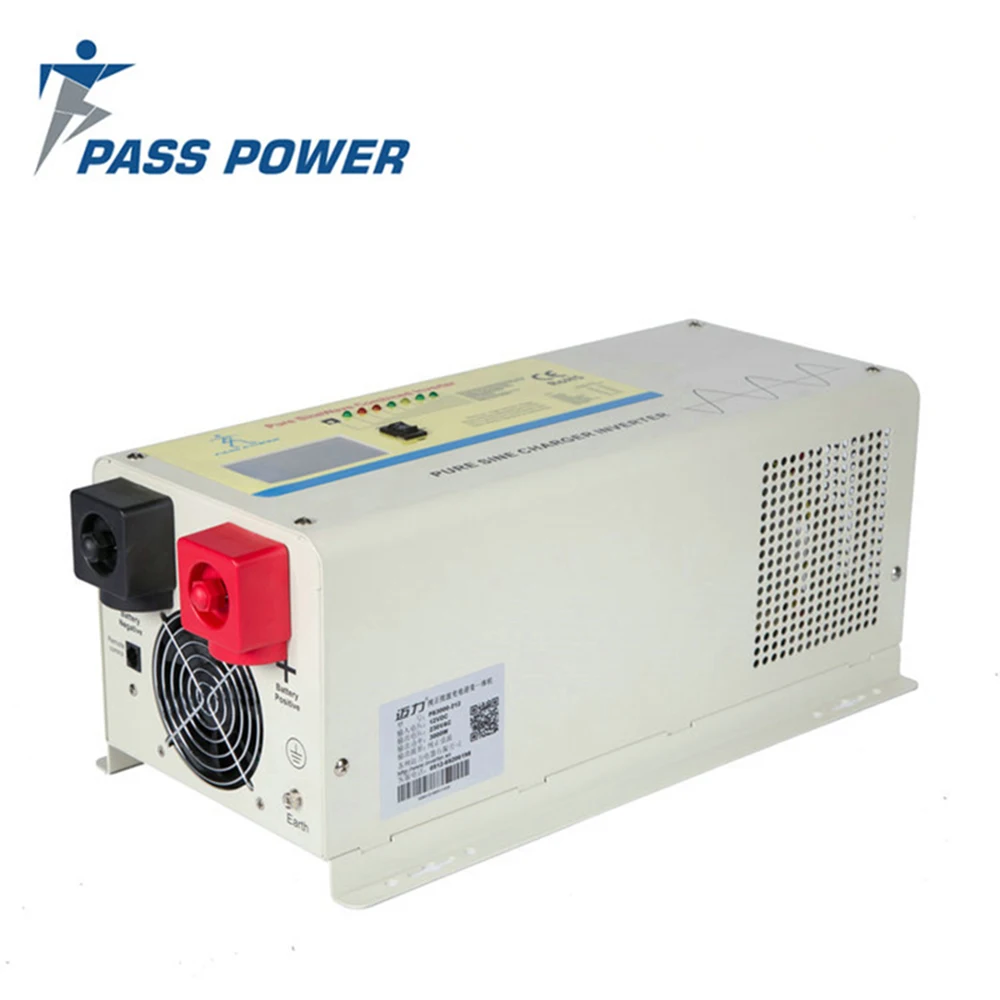 Free shipping off grid 12v 24v 48v low frequency 3000w air conditioner pure sine wave inverter with charger