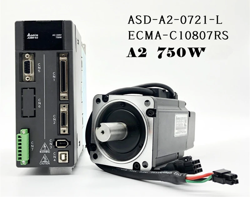 

ECMA-C10807RS+ASD-A2-0721-L ASDA-A2 AC servo motor driver kits 0.75kw 750W 3000rpm 2.39Nm 80mm frame