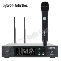 Professional Digital UHF Wireless Microphone System Karaoke Dynamic Handheld Mic Transmitter for Stage DJ KTV