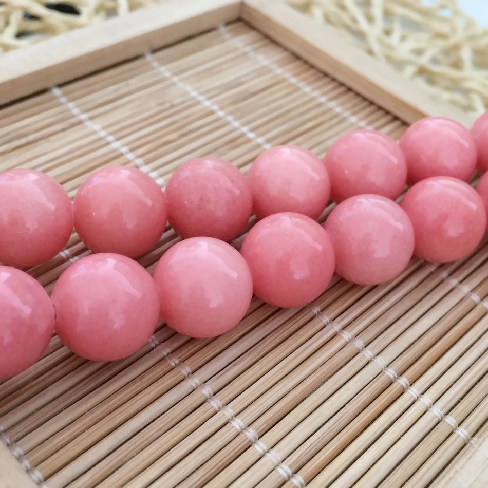 Fashion pink Rhodochrosite 4mm 6mm 8mm 10mm 12mm charms stone chalcedony round loose beads diy jewelry making 15inches GE409