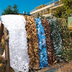 2X4m/2x5m/3x4m/4x5m Double Layer Military Camouflage Net Sun Shelter Camo Netting for Hunting Camping Home Decoration 10 Colors