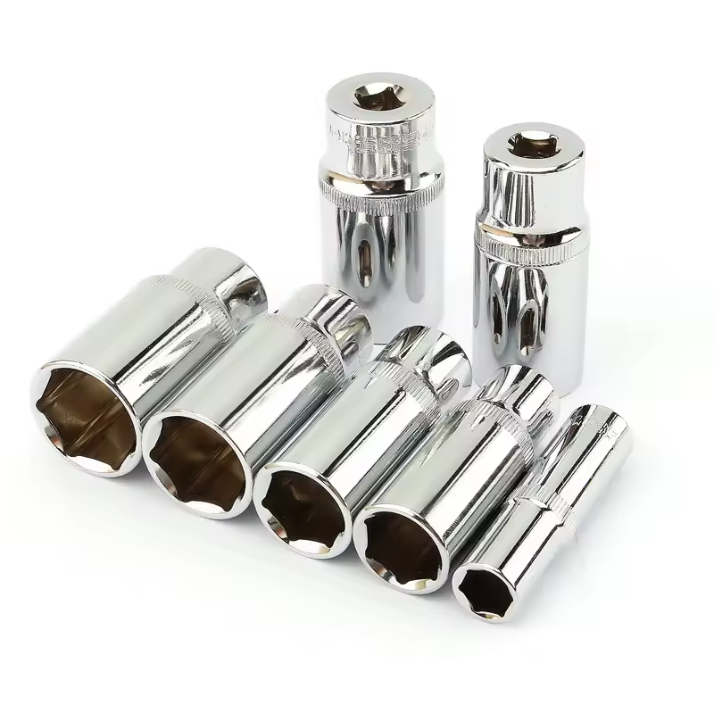 1 יחידה 3/8 ′′ ראש תקע עמוק 6 נקודות 10mm חור הקסה הארכת שרוך ראש 8/9/10/11/12/13/14/15/16/17/18/19/20/21/22/23/24mm