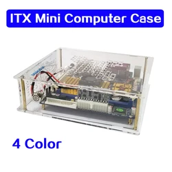 ITX transparent mini chassis Desktop computer simple case HTPC chassis industrial control box case acrylic