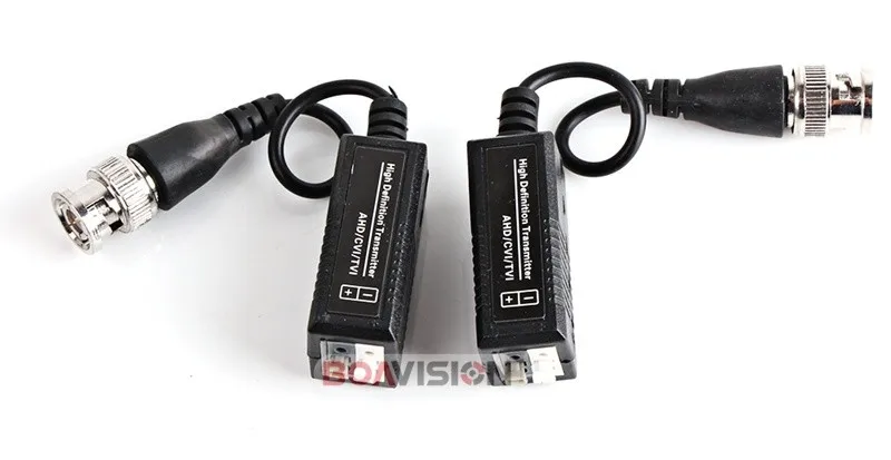 Imagem -03 - Balun Transmissor Passivo Bnc Pares hd 720p 1080p Ahd Hdcvi Hdtvi para Utp Cat5 5e Transmissor de Vídeo 200m