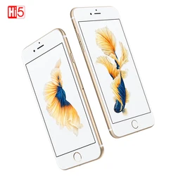 Apple-teléfono inteligente iPhone 6S desbloqueado, pantalla de 4,7 pulgadas, doble núcleo, 16 GB/64 GB/128GB ROM, cámara de 12MP, 4K, iOS, LTE, reconocimiento de huella dactilar