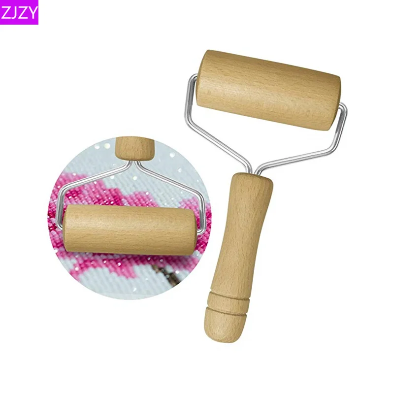 Strumento di pittura diamante fai da te rullo di legno 5D strass ricamo punto croce pittura a mosaico per incollare saldamente accessori piatti