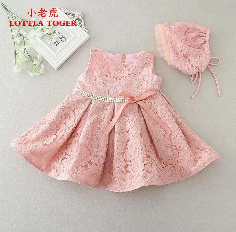 

Newest Infant Baby Girl Birthday Party Dresses Baptism Christening Easter Gown Toddler Princess Lace Flower Dress for 3-24M