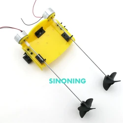 DIY handmade accessories boat ship kit electric two motor propeller power driven for Remote Control Boat