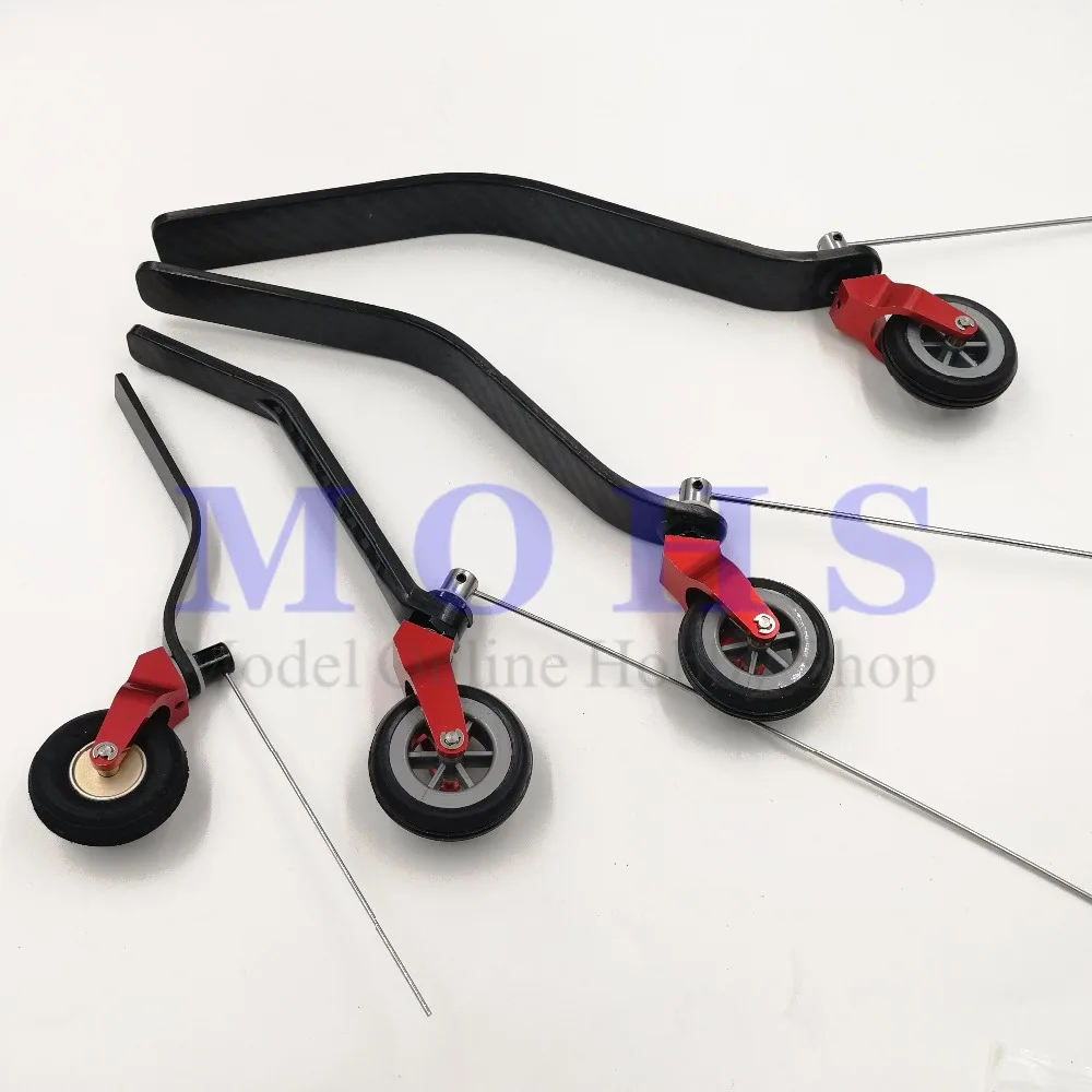 KUZA newest steering full carbon fiber CNC Alloy tail wheel COMBO  4size for 30CC ~ 220CC aircraft airplane carbon tail wheel