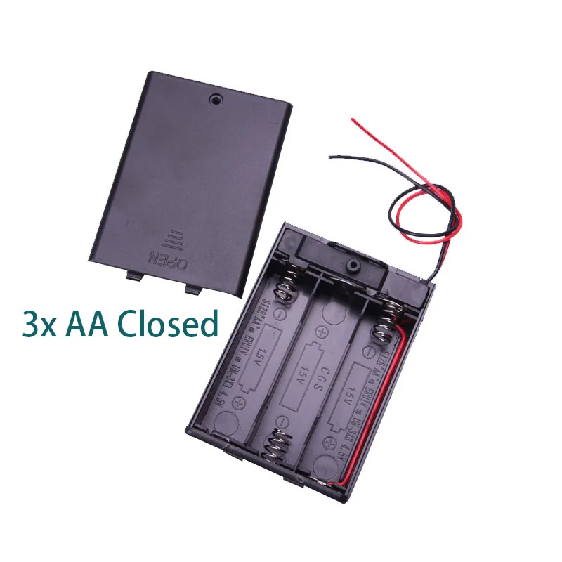 Glyduino 1 2 3 4 6 8x for AA AAA 18650 Connection Battery Compartment Case Lid Sealed and Half Open Battery Holder Box