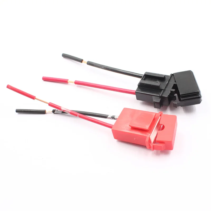 20Pcs High Quality Black/Red Auto Fuse Box Holder Car Fuse Cutout Socket Clips Adapter for Medium Standard Fuse