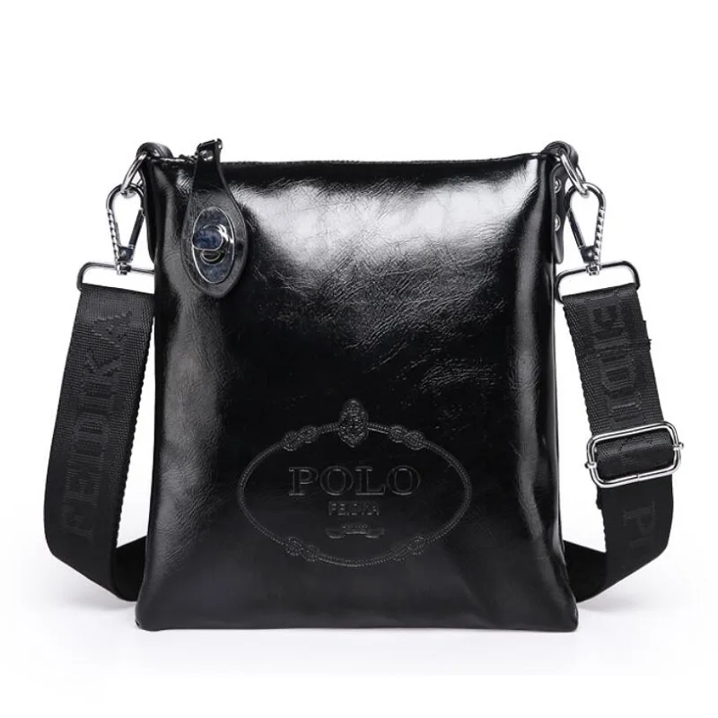 Hot Selling High Quality PU leather messenger bag fashion men's shoulder bag casual briefcase waterproof Crossbody bag ZX-002.