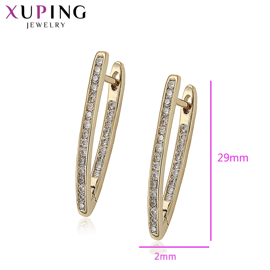 Xuping Jewelry Fashion Light Yellow Gold Color Earring for Women High Quality Pretty Gifts 97613