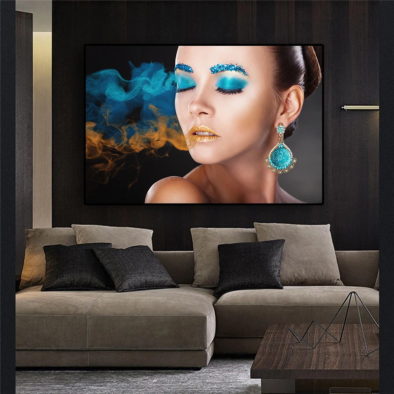 

Fashion Sexy Nude Women Face Canvas Painting Posters and Prints Scandinavian Wall Art Picture Living Room Modern Cuadros Decor