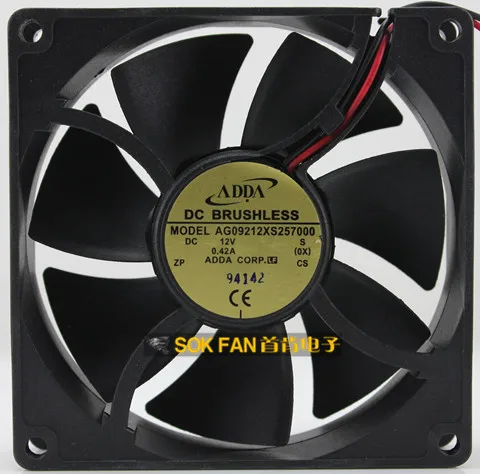 

NEW ADDA 9225 DC12V 0.42A AG09212XS257000 9CM 9CM cooling fan