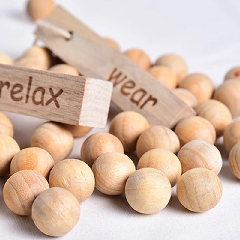 Wardrobe Clothes Drawer 50 Pcs Mildew Pest Control Wood Ball Moth Insect Camphor Bug Repellent Natural Wood