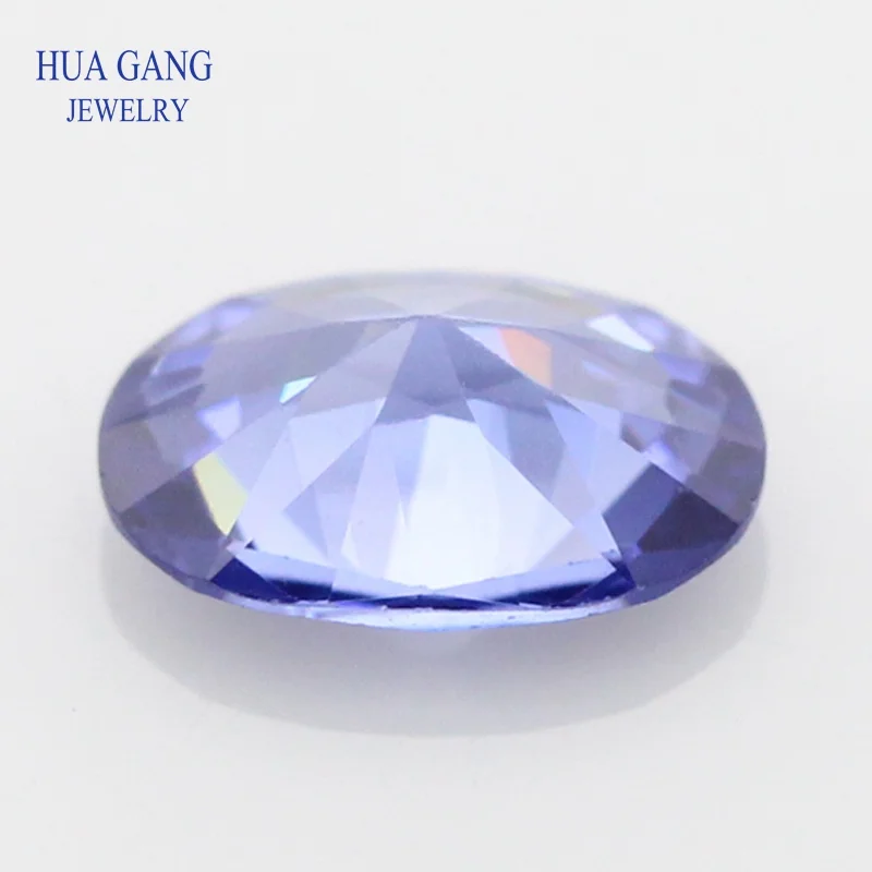 Light Tanzan 5A Oval Shape  Blue CZ Stones Synthetic Gems Cubic Zirconia For Jewelry Size 2x3~15x20mm Wholesale