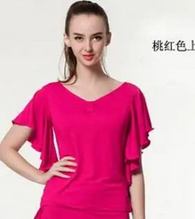 New  Spanish Dance Shirt Flamengo Ruffle Dance Costume Women Ballroom Latin Tshirt Tops Flamenco Shirt Jupe Flamenco